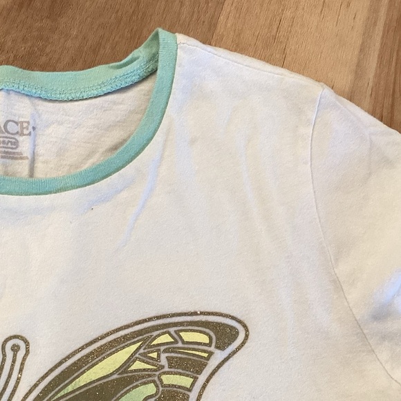 BOGO 🥳 Children’s Place glitter butterfly short sleeve T-shirt | girls L 10/12 - Picture 8 of 8